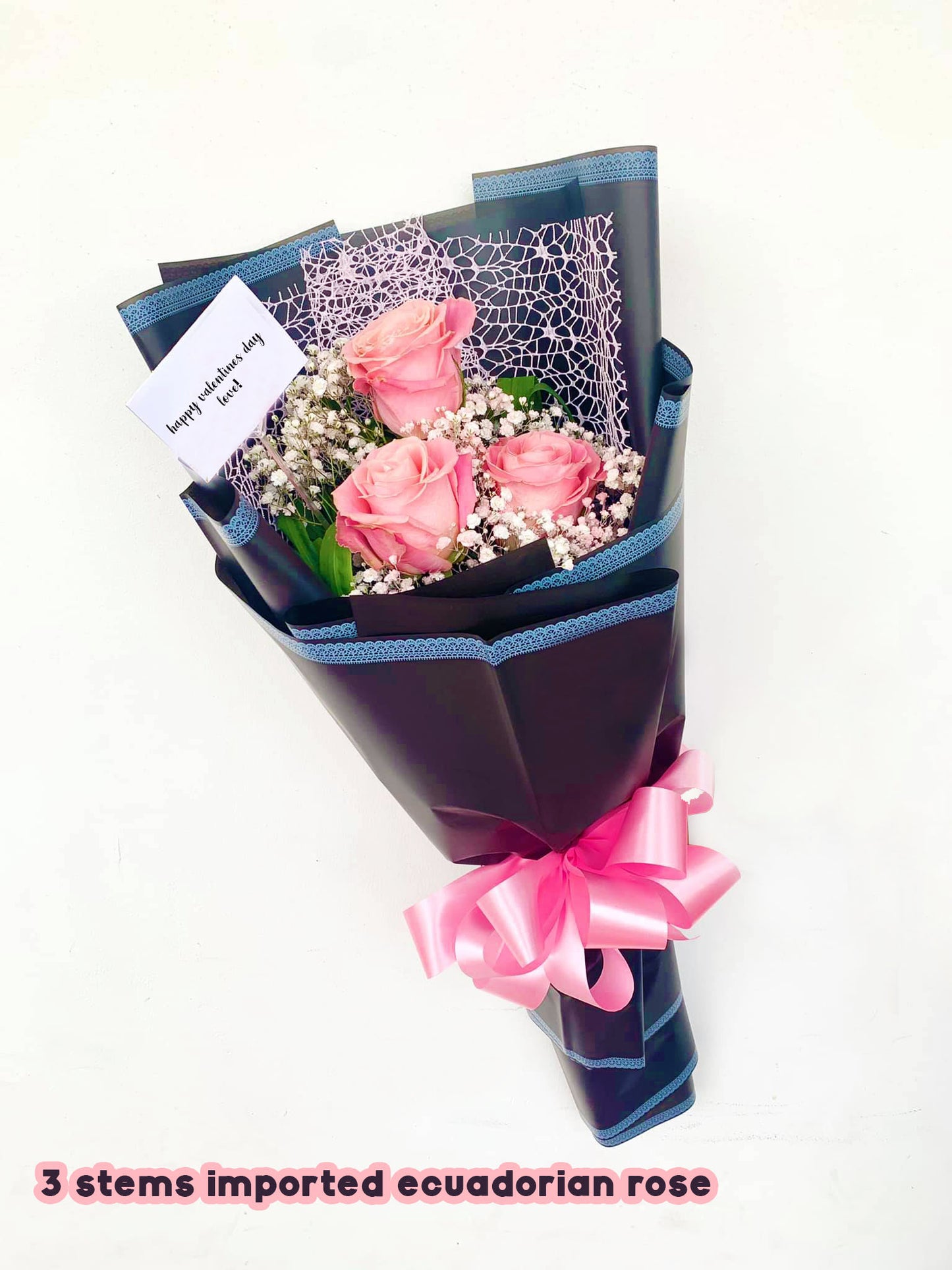 3 Stems IMPORTED rose (pre order)