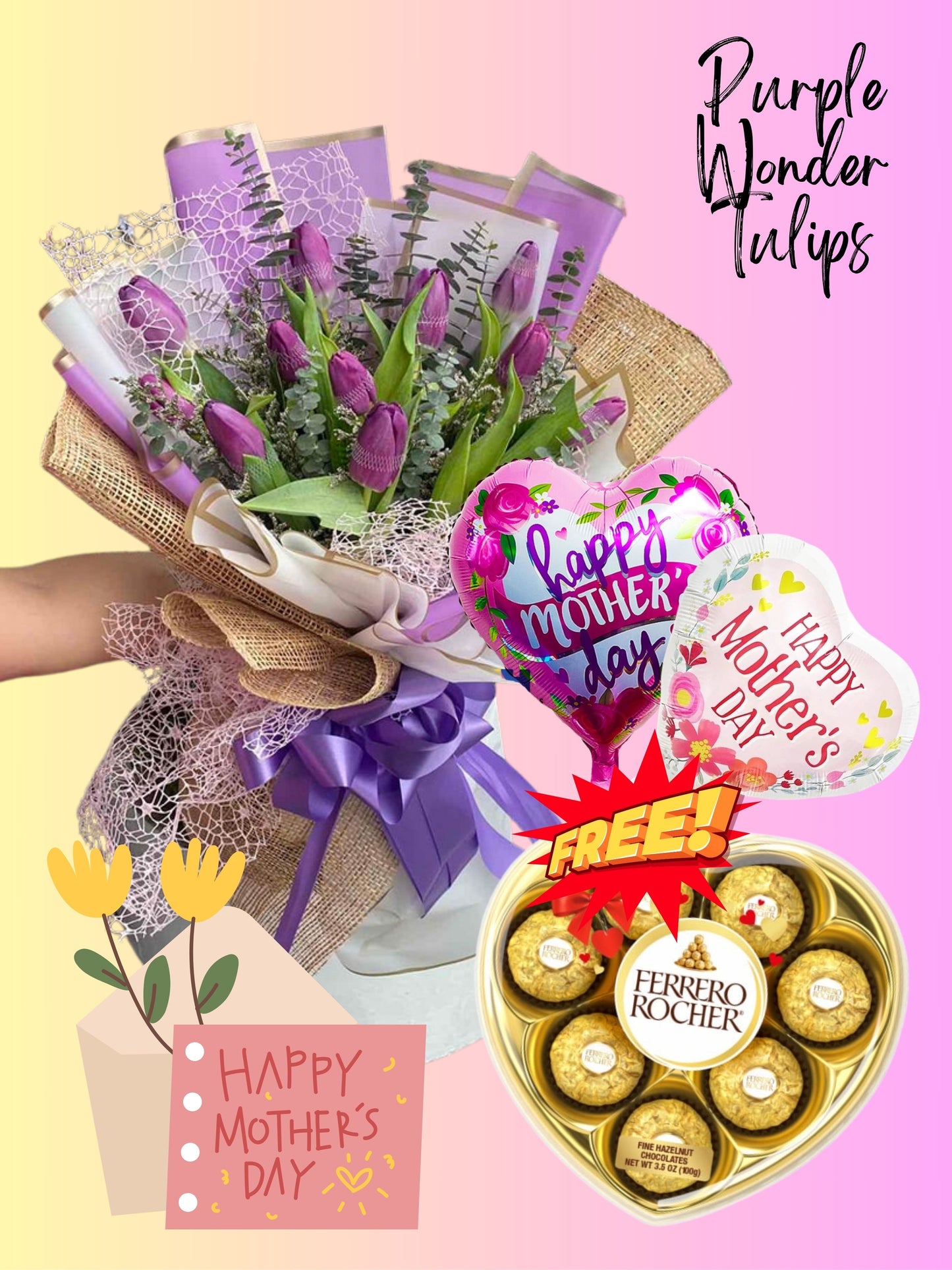 Mom: Purple Wonder Tulips