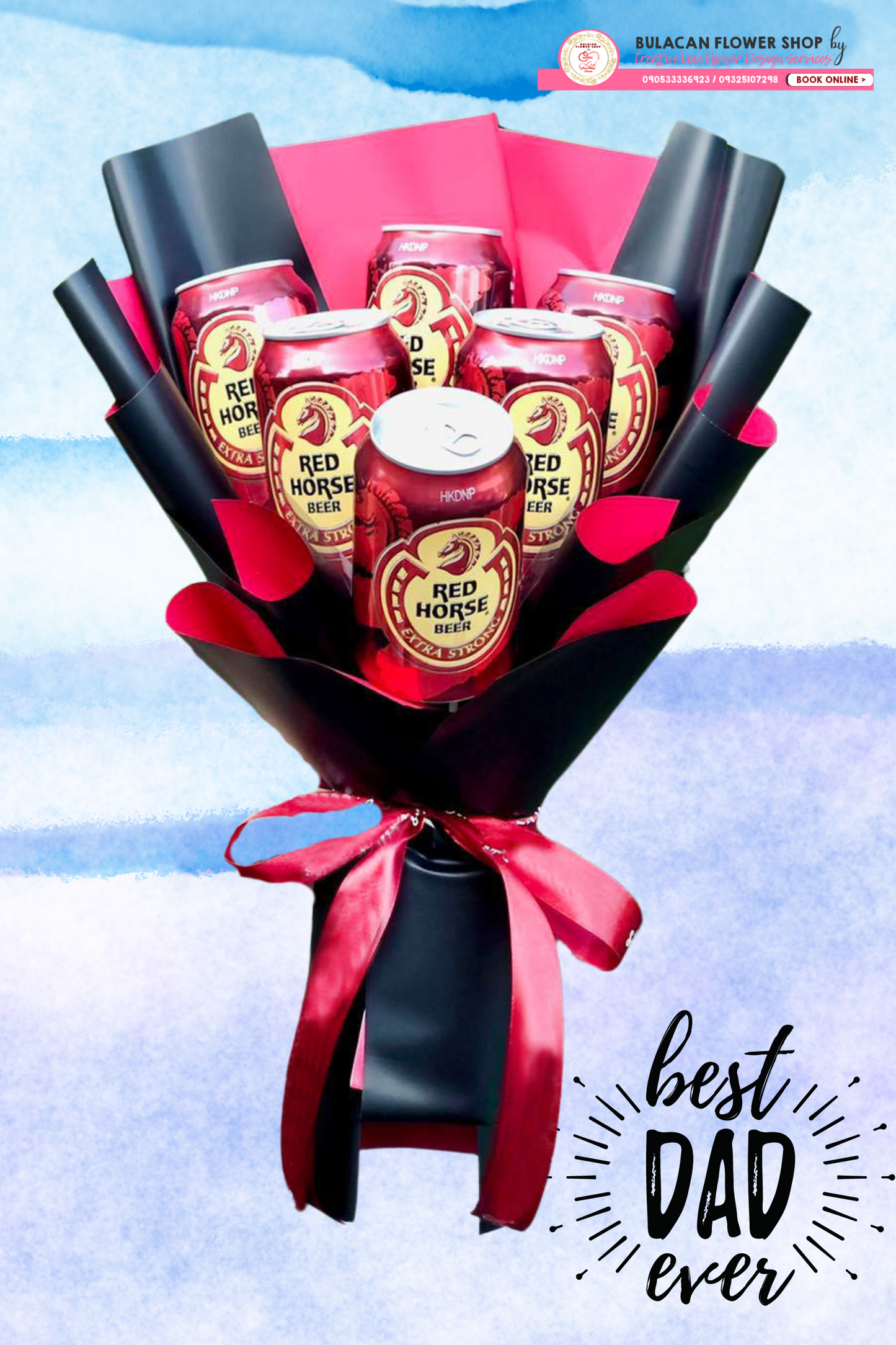 Father's day - Cheers bouquet *Elite on Red
