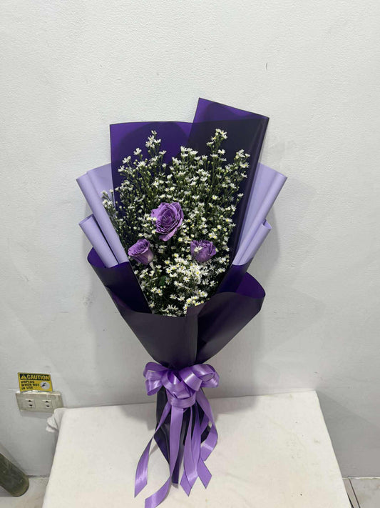 3 Stems -purple spray