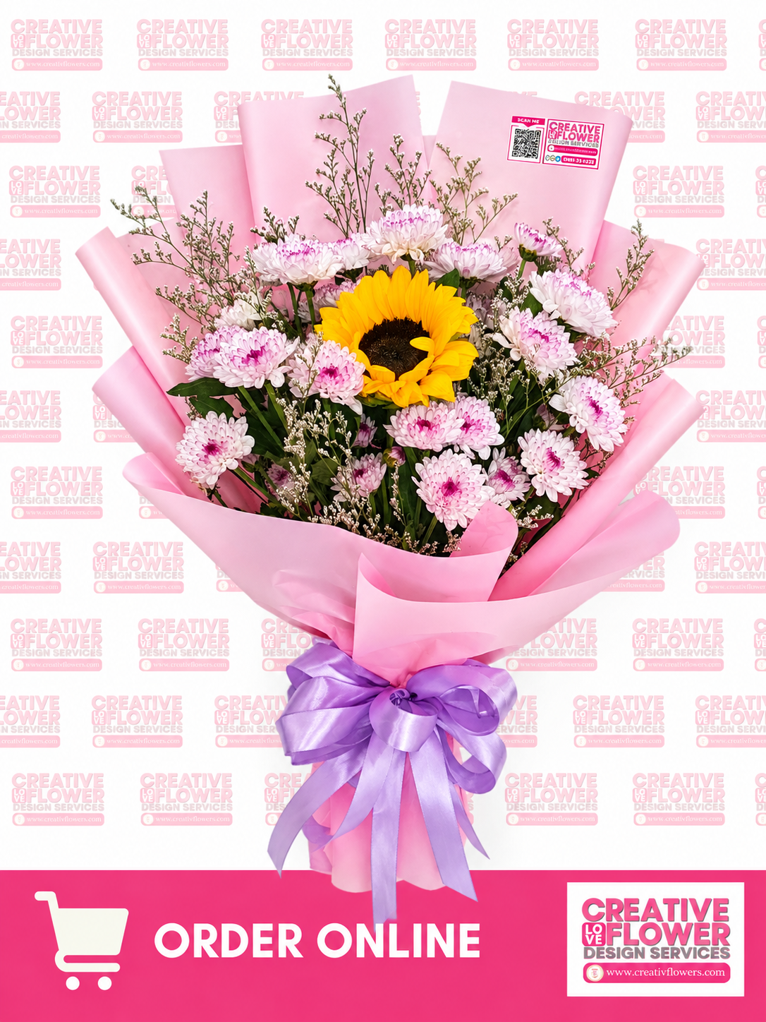 Thumbelina - Pink and Sunflower