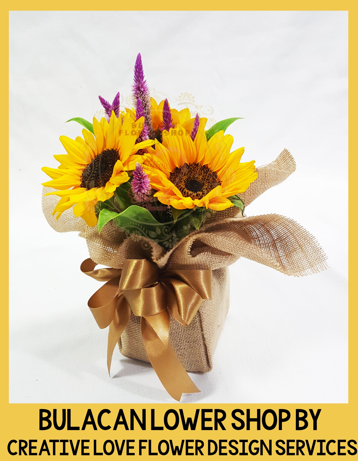 SUNFLOWER - Vase - 3 sunflower currated