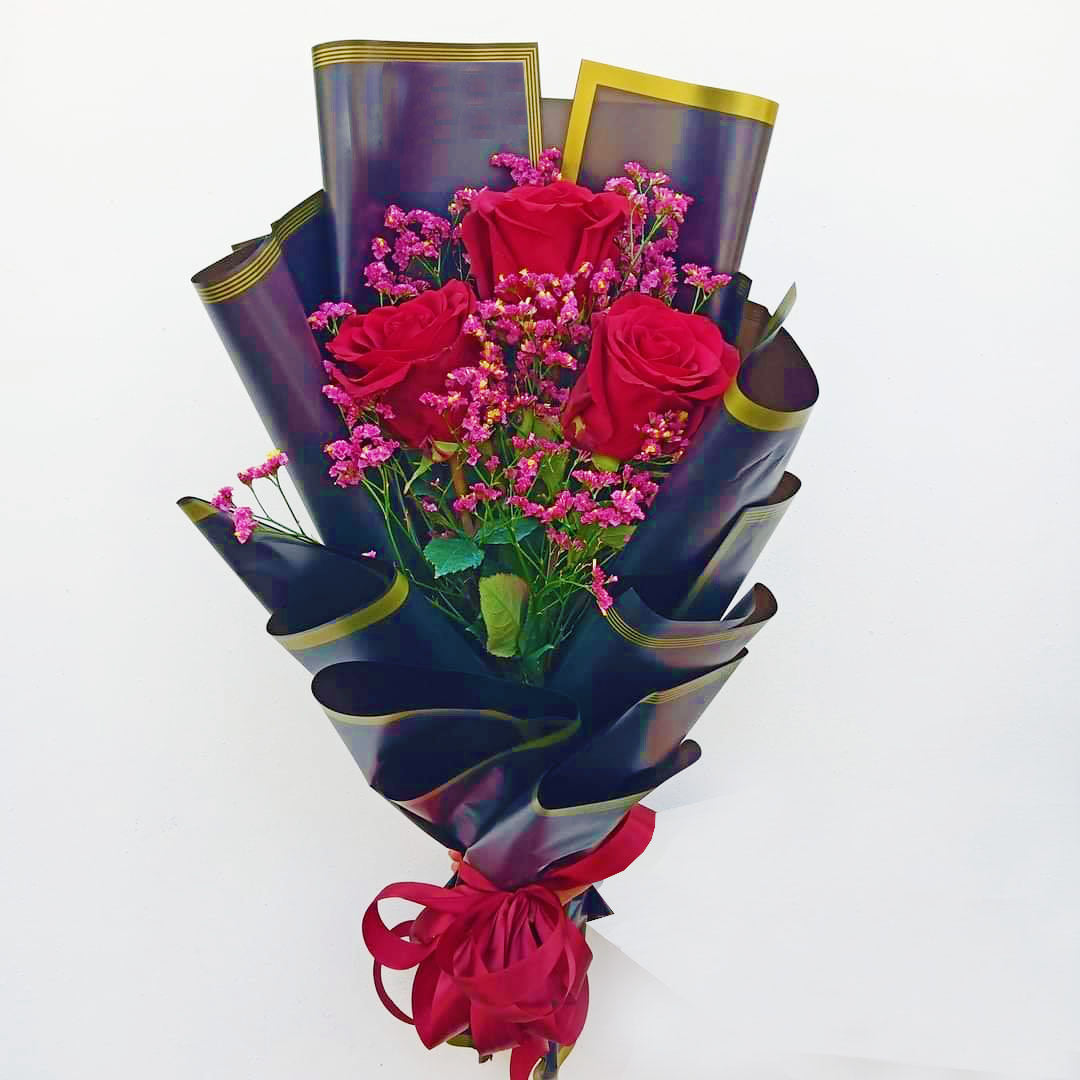 3 Stems IMPORTED rose (pre order)