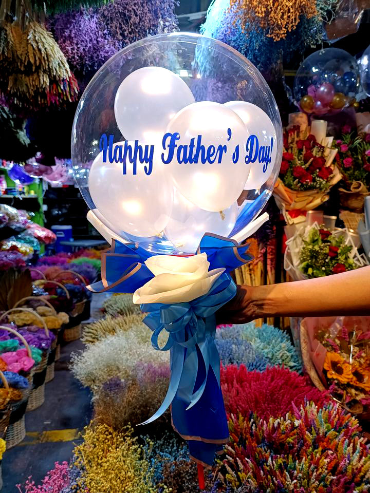 Box of Blooms - Fathers day - Transparent handtie balloon