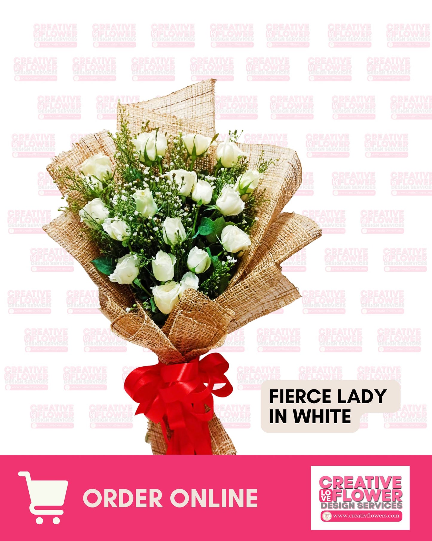 2 dozen - Fierce Lady in White