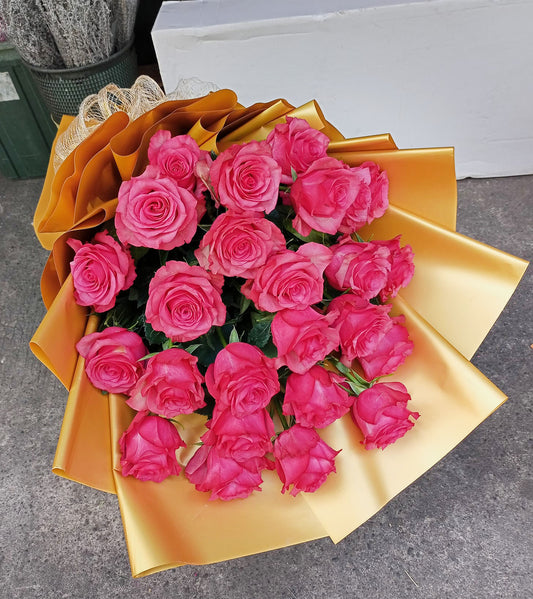 20 fusha pink(imported) roses