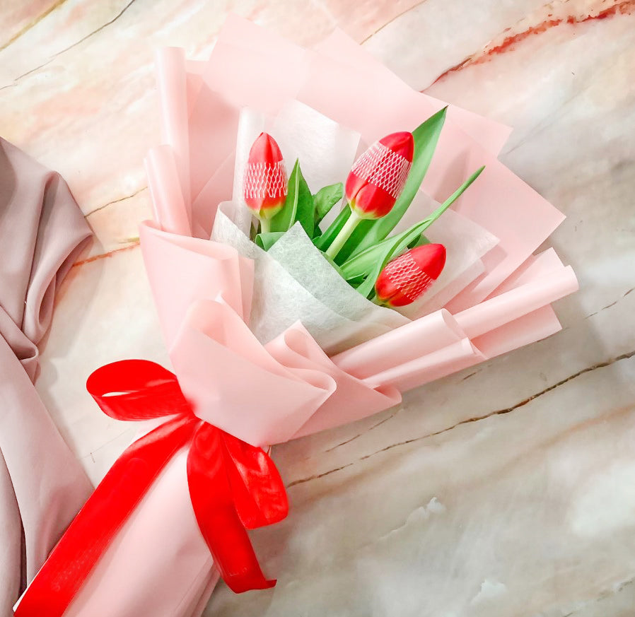 Tulips - 3 stems and dairy