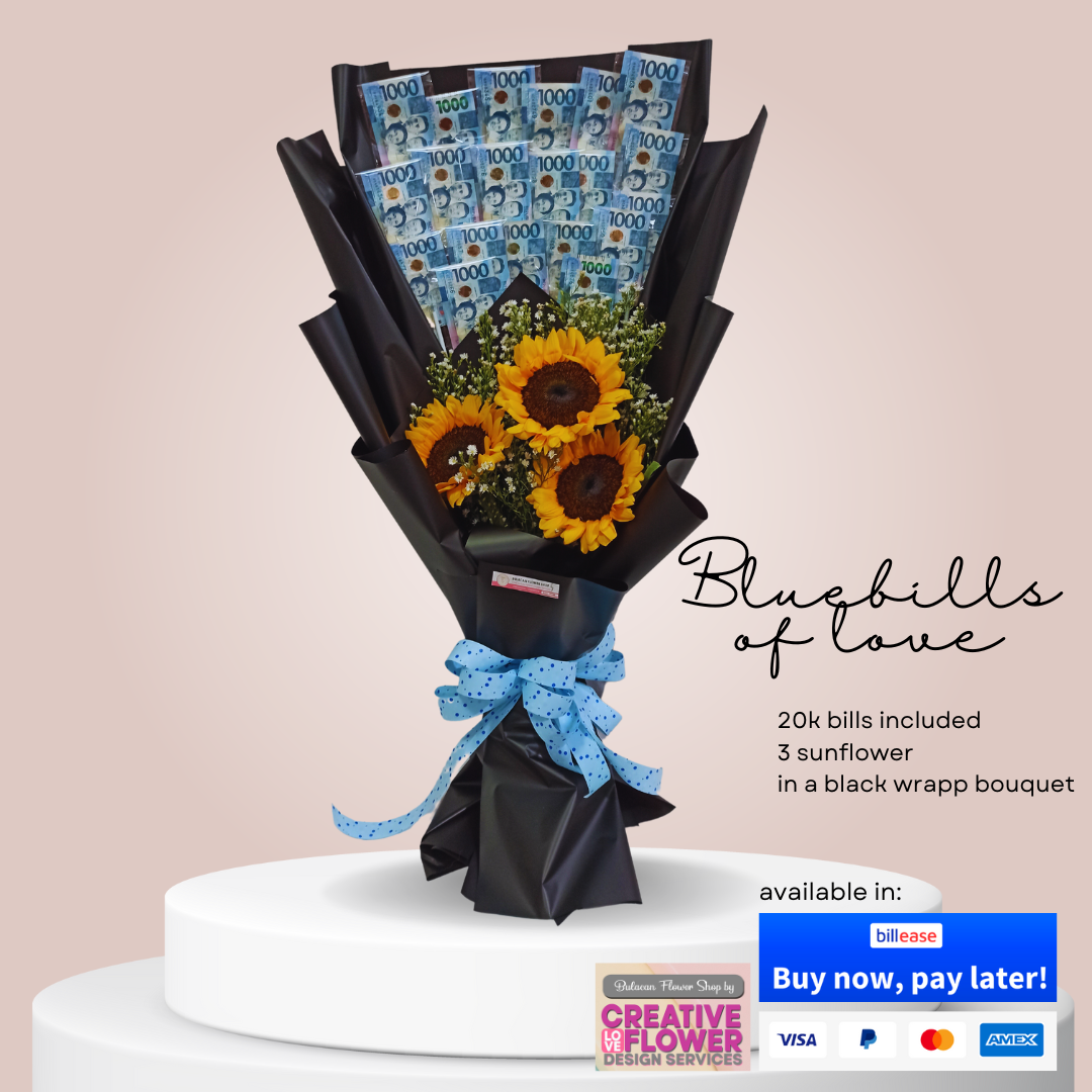 MONEY BOUQUET - BLUE BILLS OF LOVE (20K)