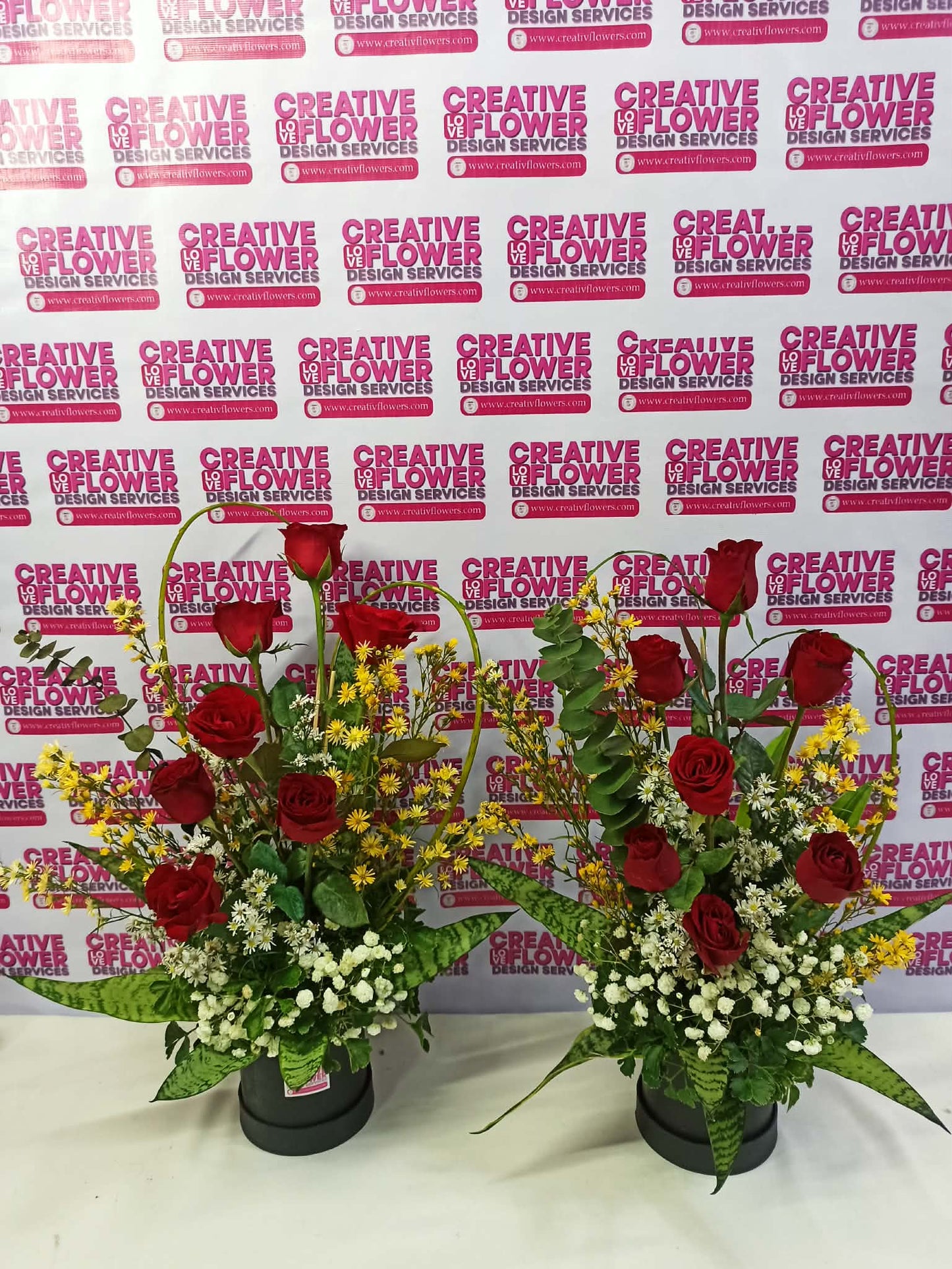 7 RED ROSE BASKET (2 BASKET)