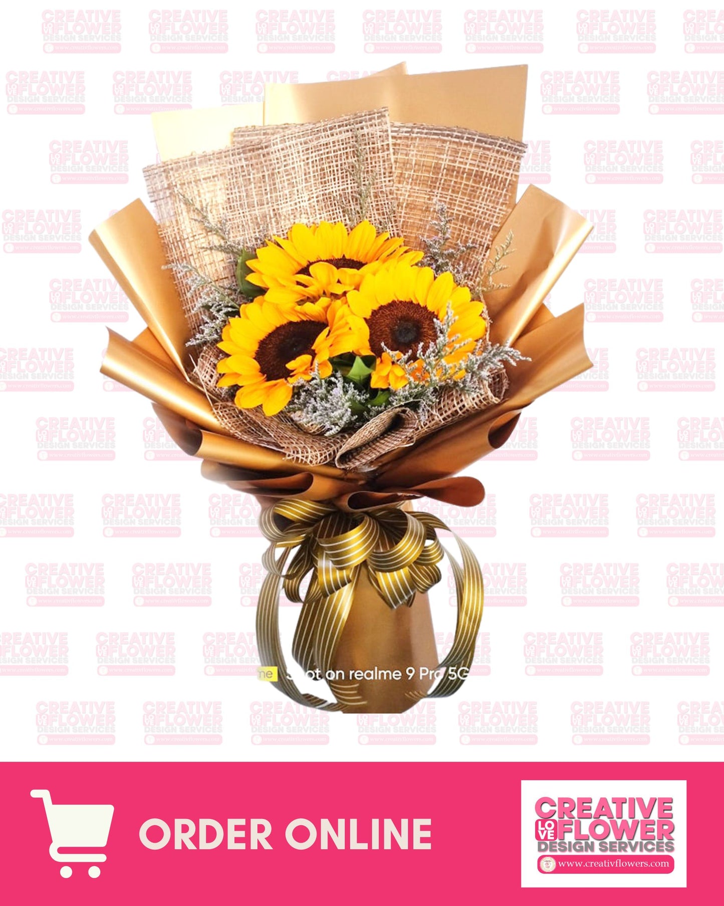 SUNFLOWER - TRI GOLDY (3 stems)