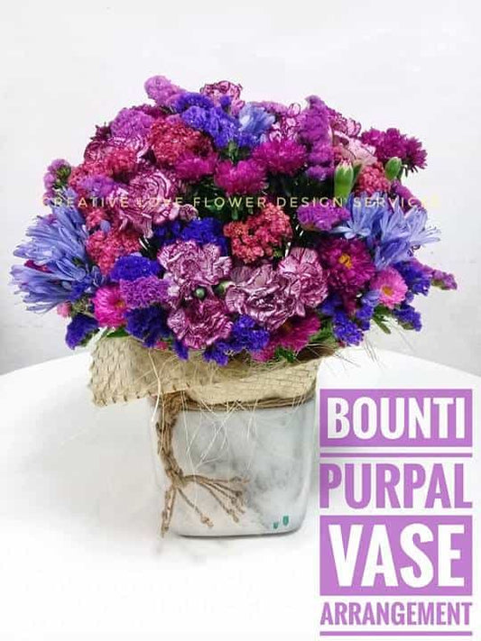 Vase - Bounti Purpal Arrangement