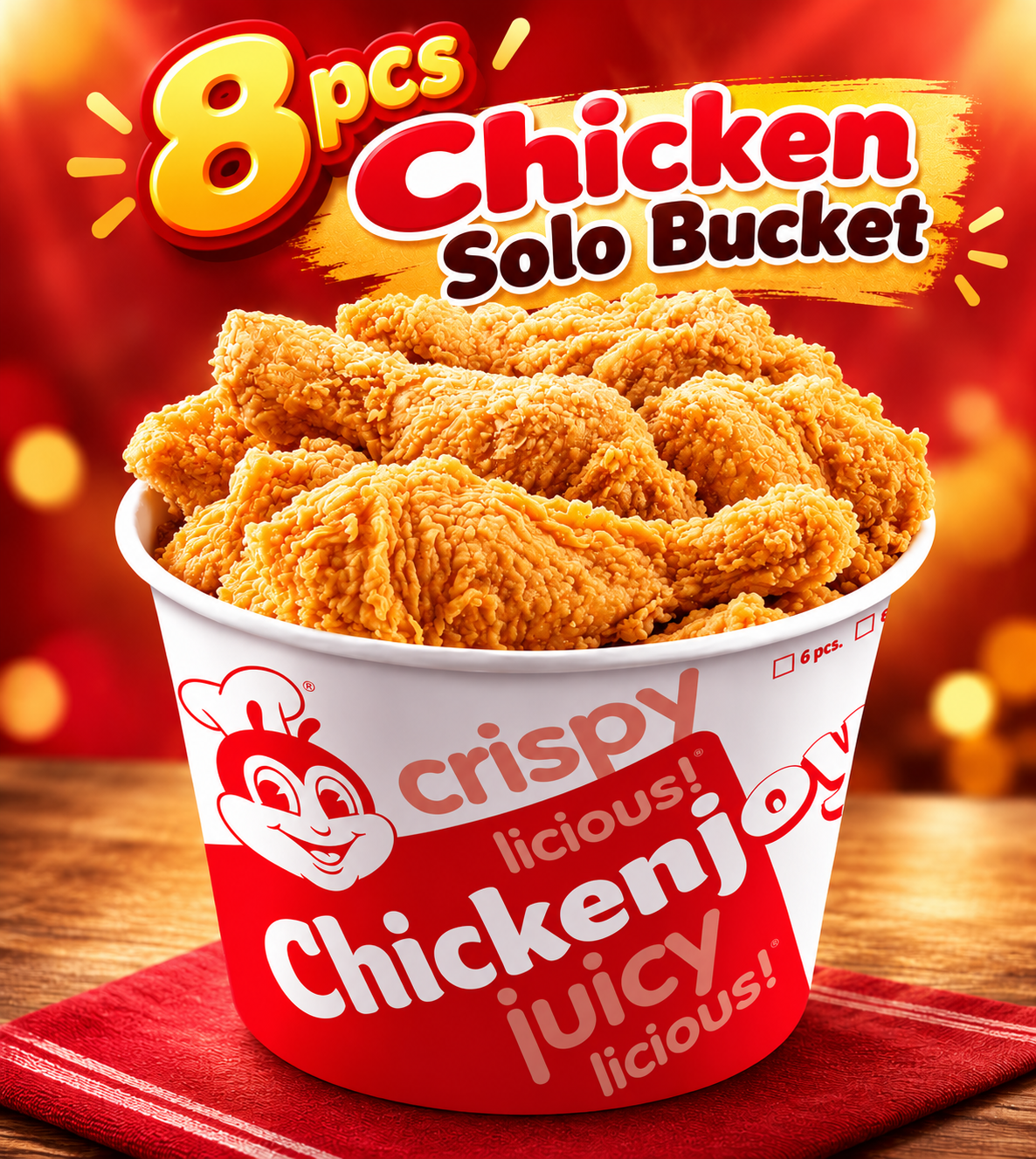 J. Bee - 8 pcs Chicken Joy Solo (bucket)