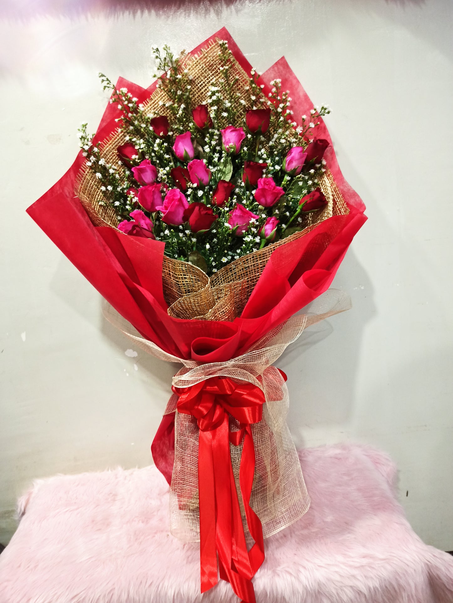 2 dozen - Red Hot Fuchsia