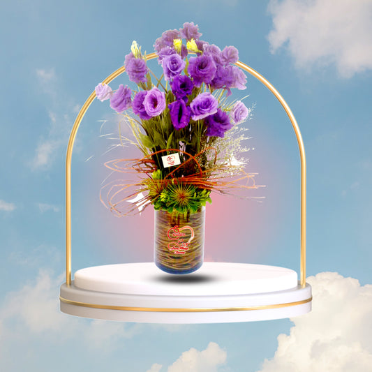 Vase - Purple Lisianthus
