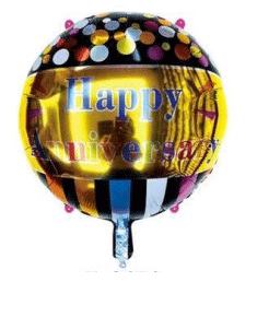 Balloon - 18 inches Happy Anniversary Chrome Foil Balloon
