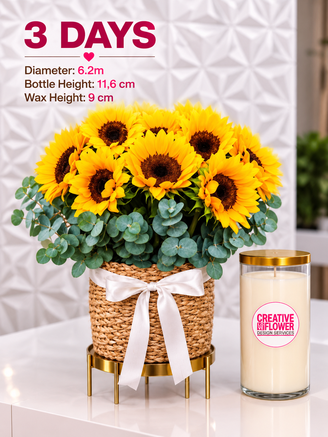UNDAS - SUNFLOWER W/ CANDLE PREMIUM