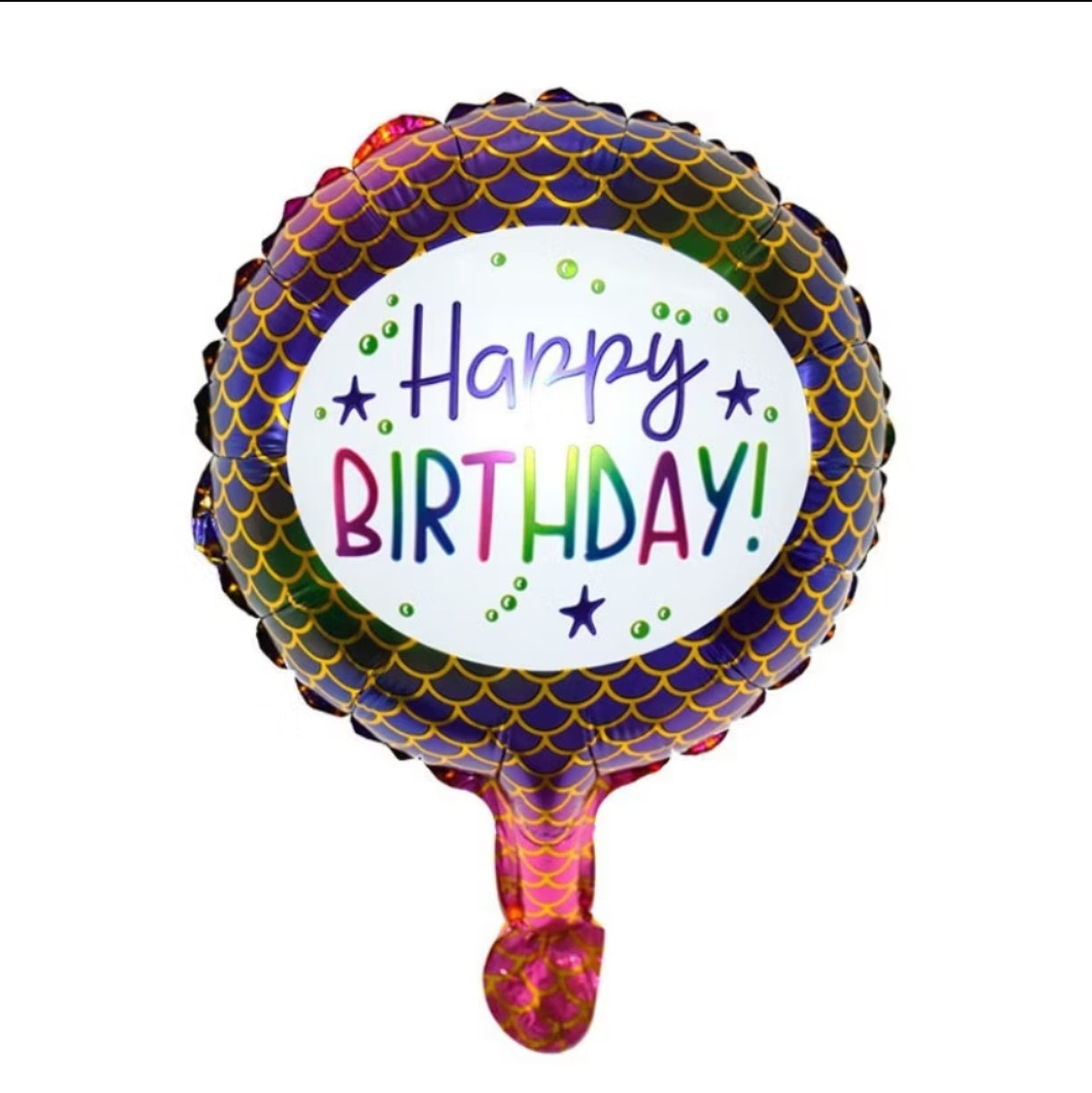 10 inch Mermaid HBD foil balloon