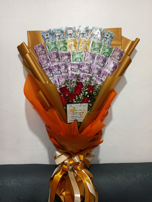 Money Bouquet- CORAL IN LOVE (10K)