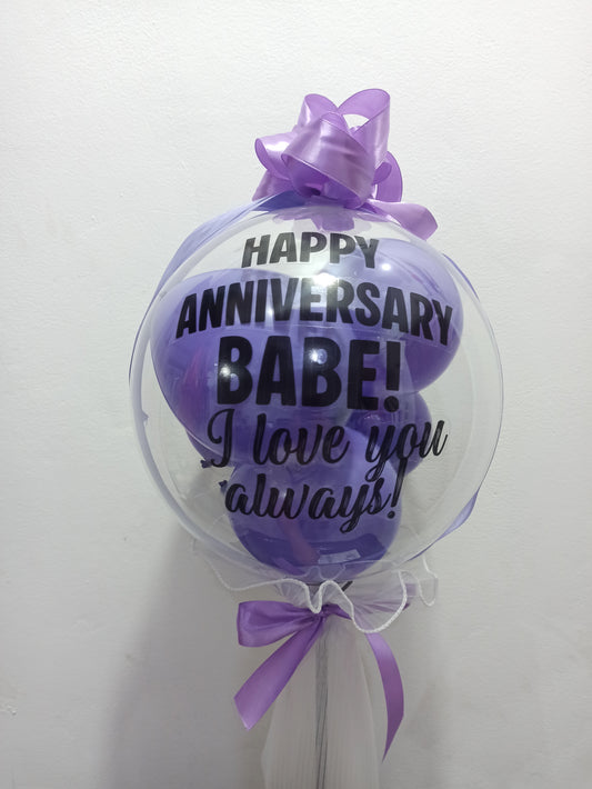 Bobo Balloon - Purple with Bow
