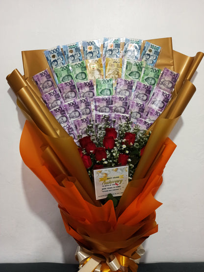 Money Bouquet- CORAL IN LOVE (10K)