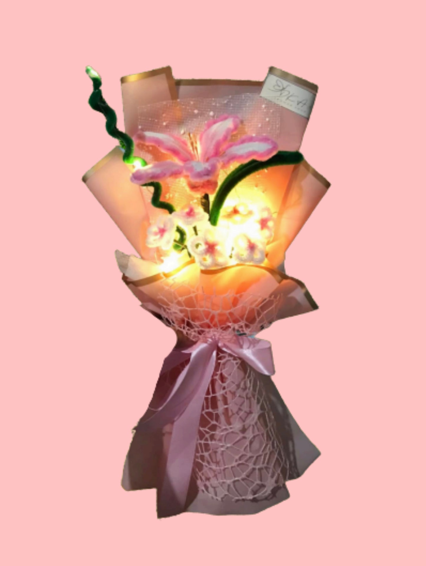Blush Lily Fuzz Bouquet