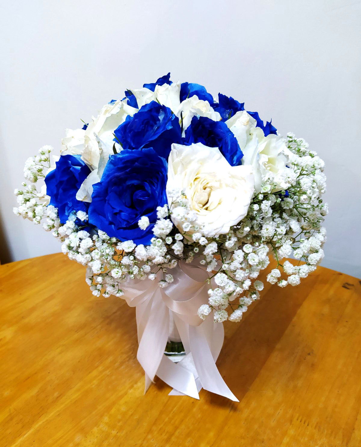 Bridal - White and Blue Accent