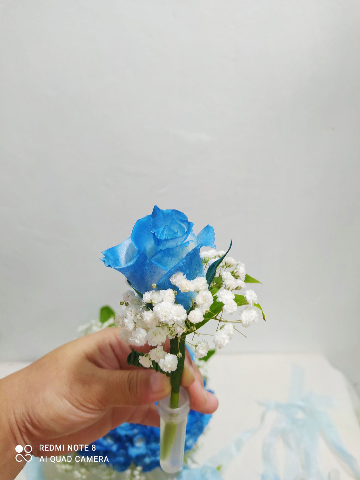 Blue spray rose Boutonniere