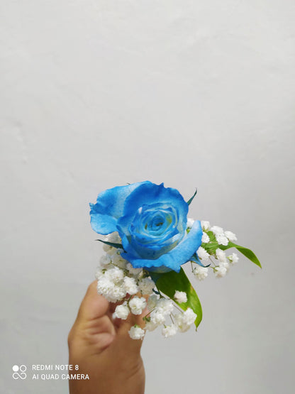 Blue spray rose Boutonniere
