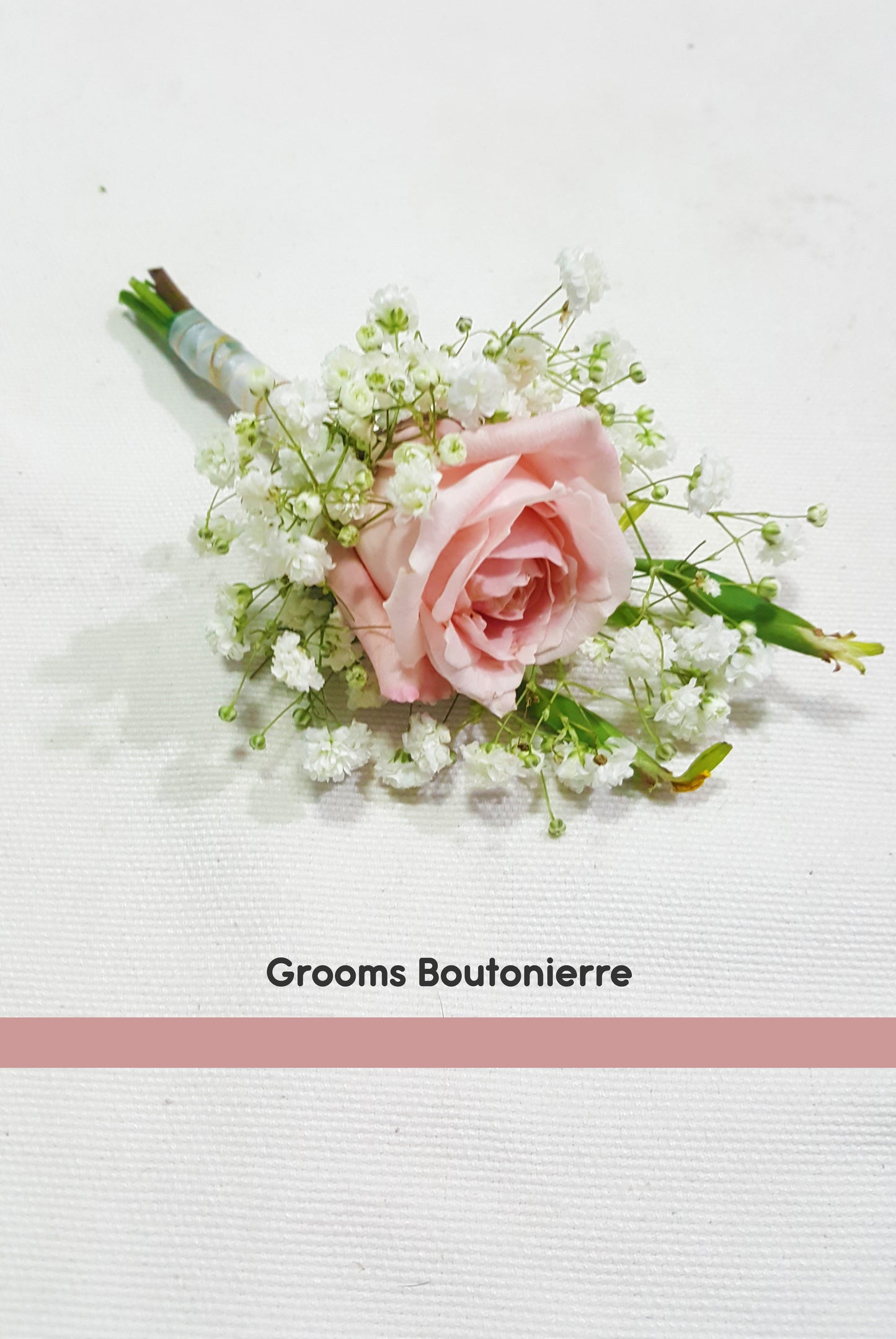 Light Pink Rose Boutonniere