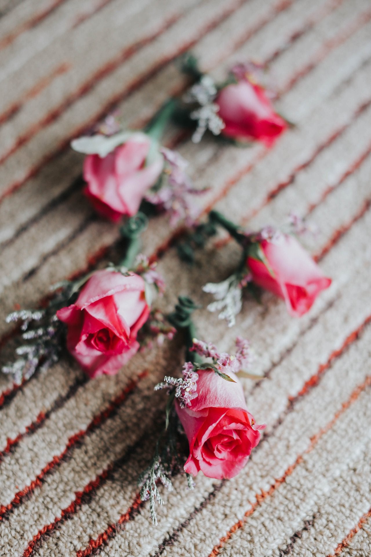 Fuscha pink Boutonniere - sold per piece