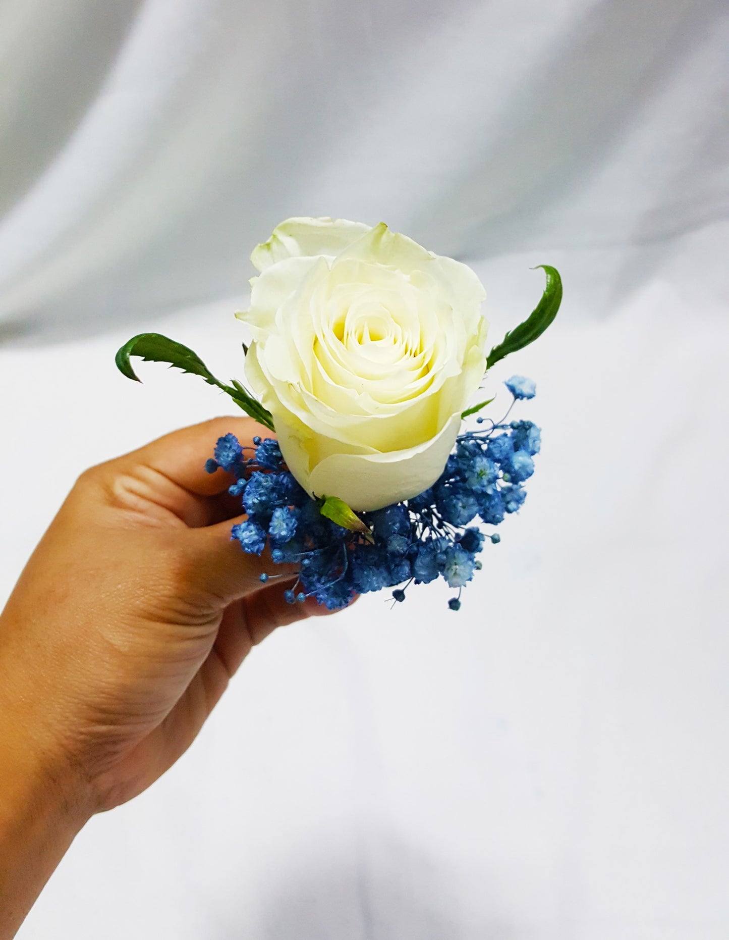 White Groom Boutonniere