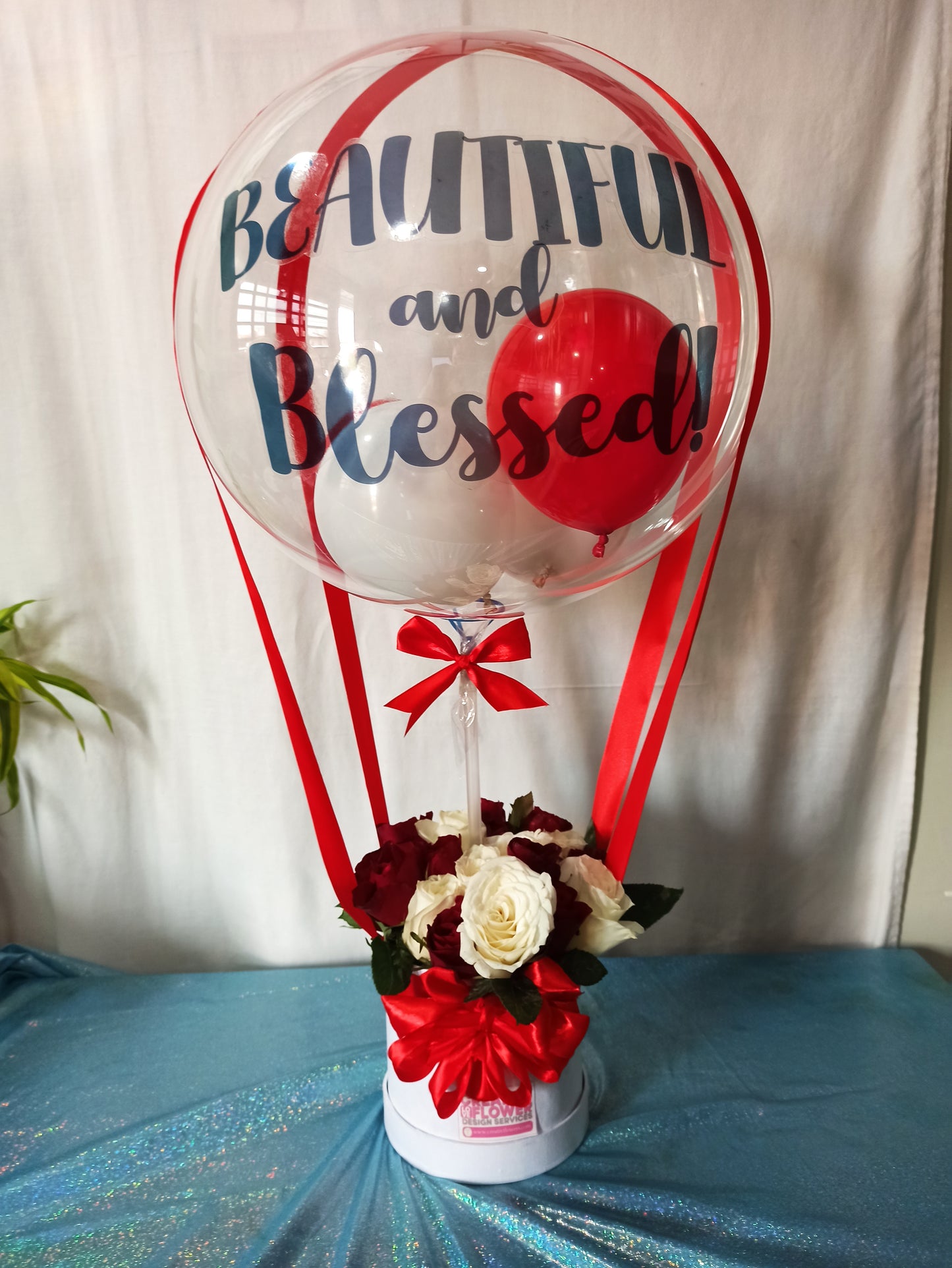 Box of Blooms - Red white of Happiness