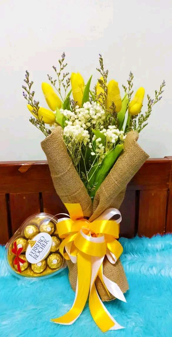 Tulips - Yellow and Warm sweetheart