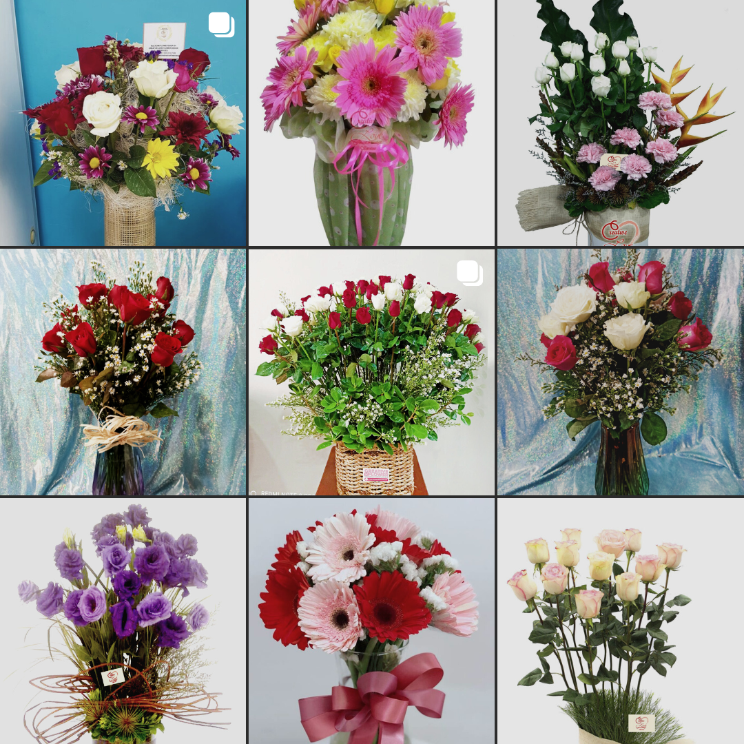 Vase and Big Basket Arrangement