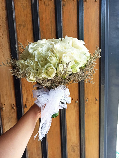 Bridal Bouquet - White and Dried