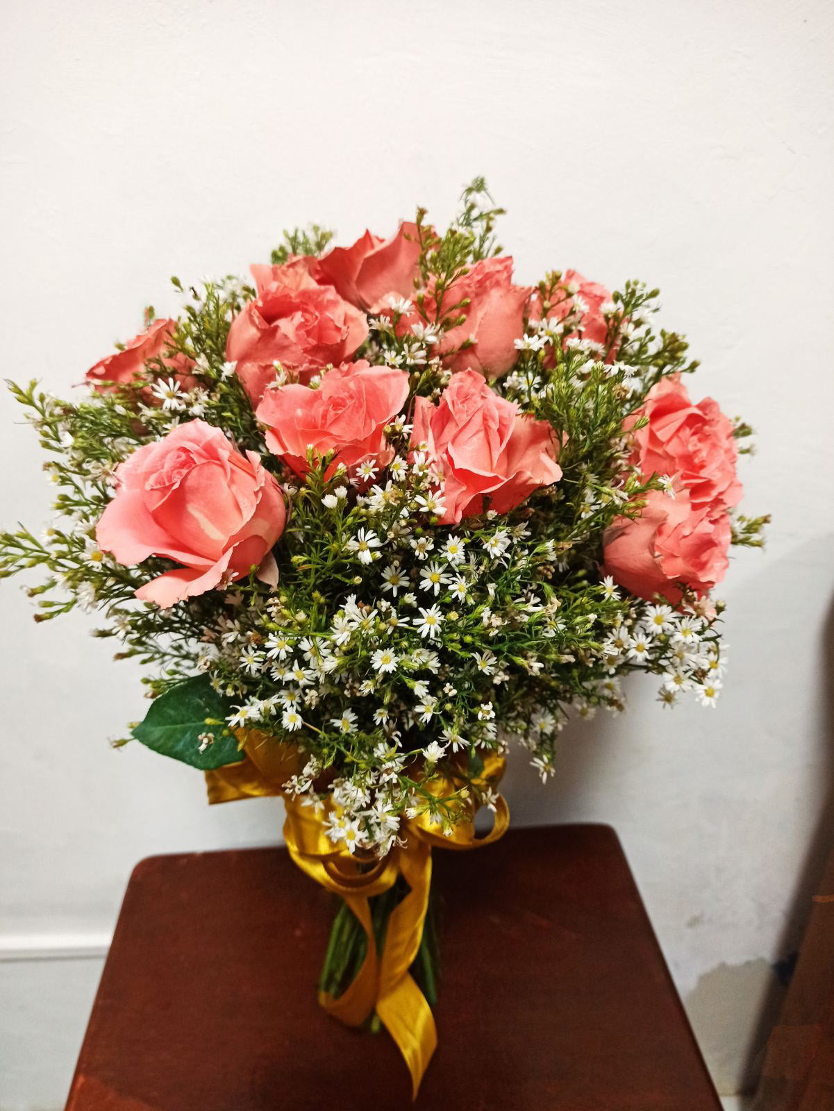 Mini Bridal Bouquet - Coral spot