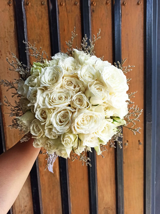 Bridal Bouquet - White and Dried