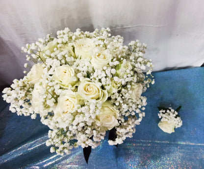 Bridal Bouquet + Buttoniere - Babys Love