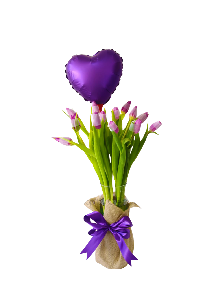 Tulips - Purple in a Vase
