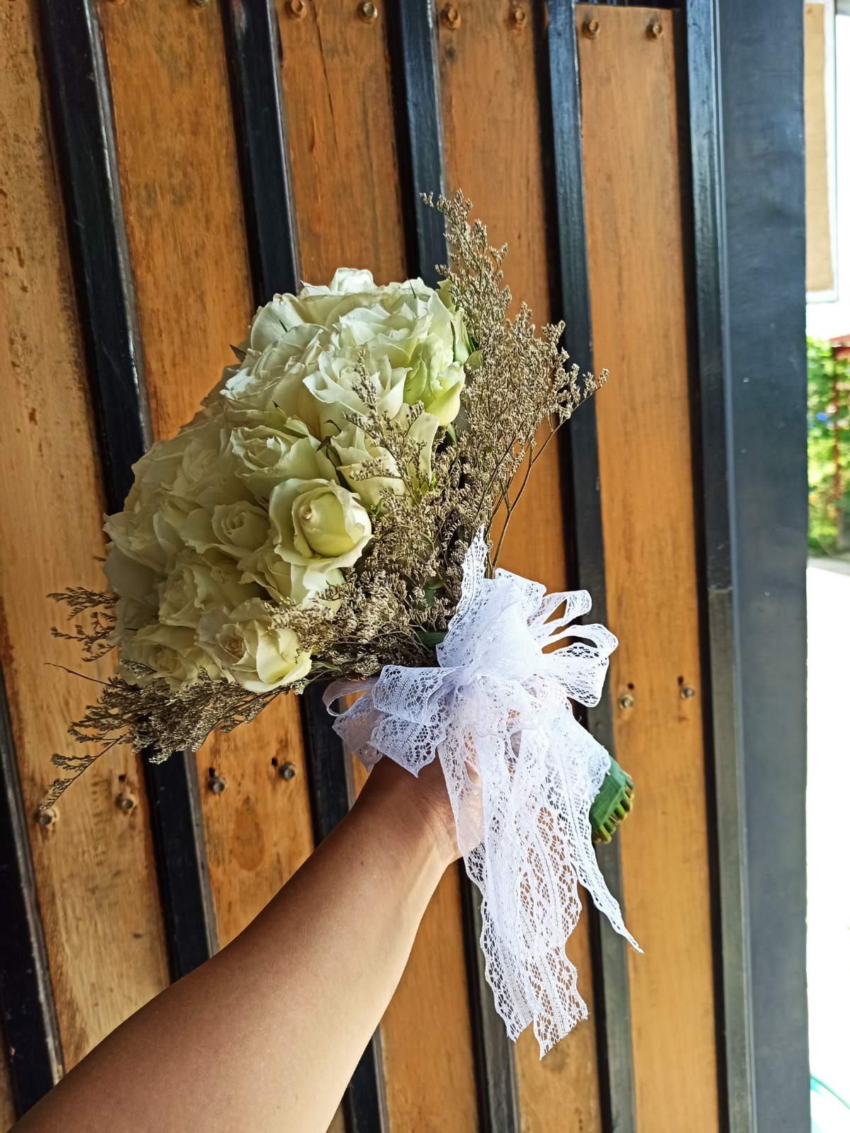 Bridal Bouquet - White and Dried