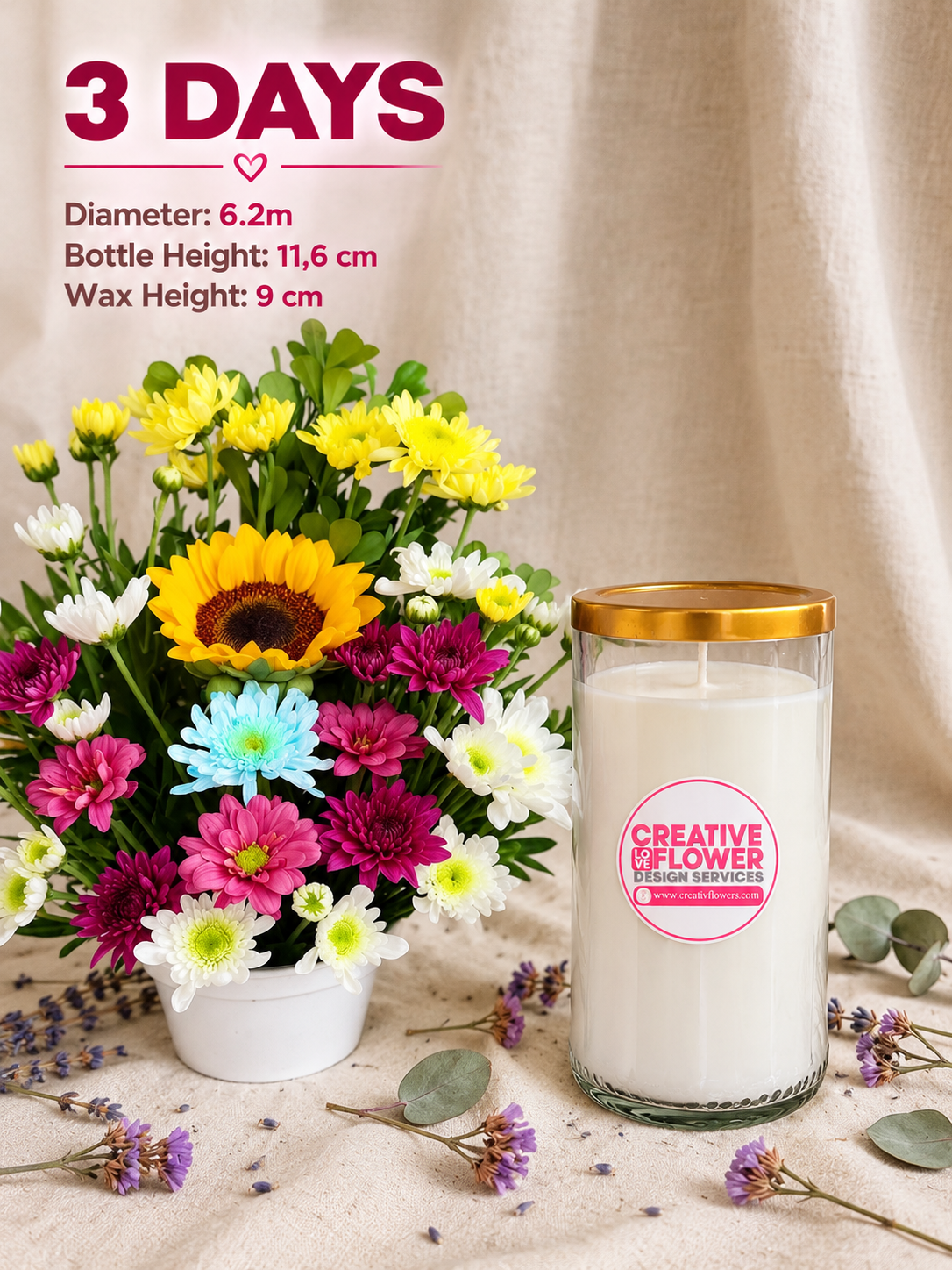 UNDAS - SUNFLOWER W/ CANDLE 6