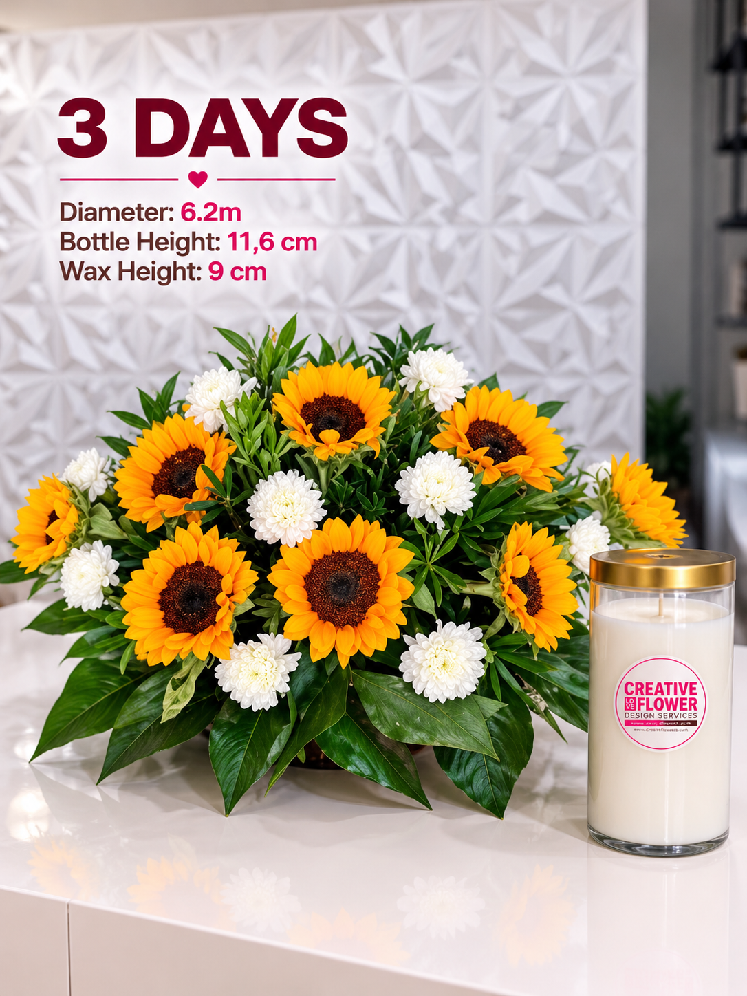UNDAS - SUNFLOWER W/ CANDLE 3