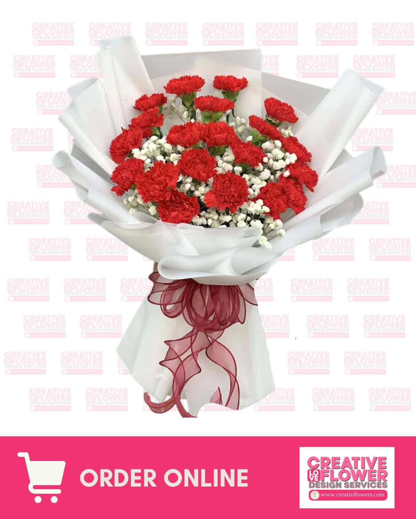 Carnation - 20 classic red