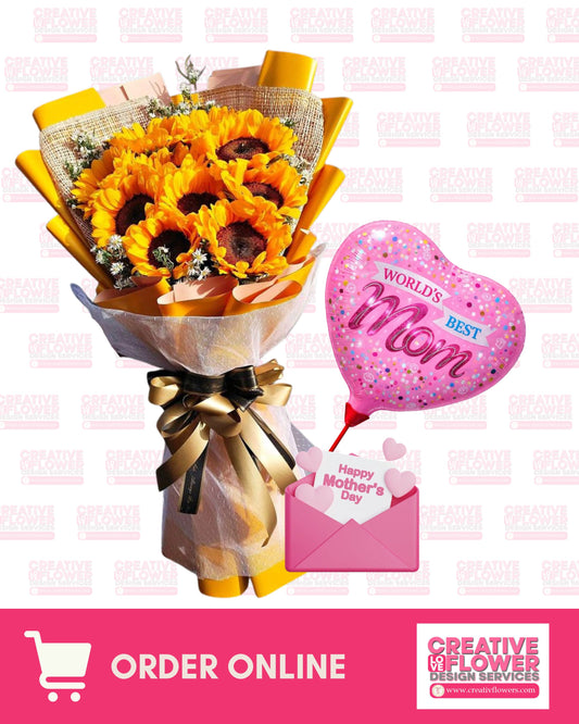 SUNFLOWER - ENORMOUS GIFT FOR YOU (10 Stems)