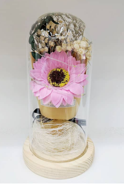 Sunflower Dome Glass Light Gift (choose your color)