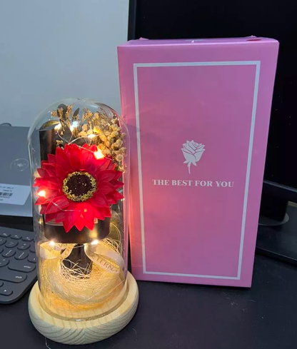 Sunflower Dome Glass Light Gift (choose your color)