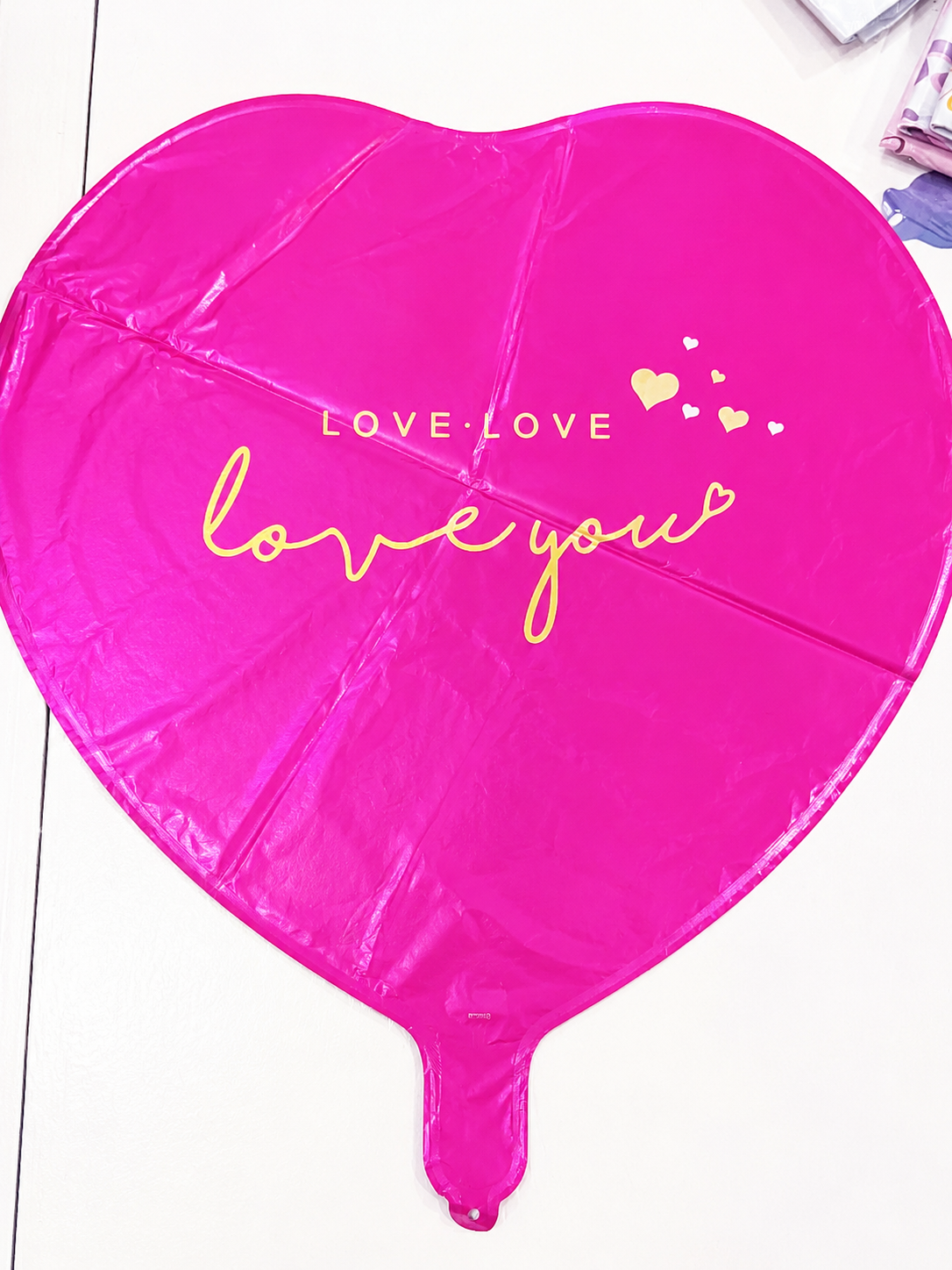 I Love You Fuchsia Pink Foil Balloon