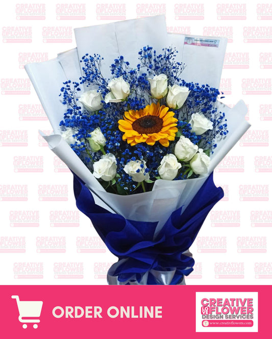 SUNFLOWER - BLUISH SUNRAY CENTER