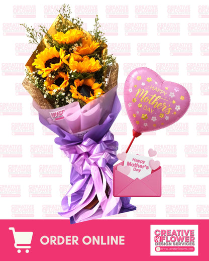 SUNFLOWER - PURPLE ROYALTY (6 Stems)