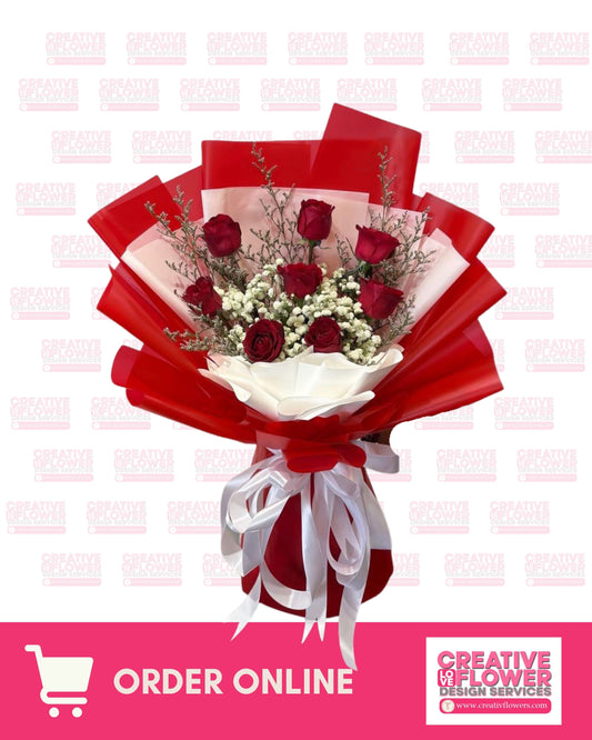 8 Stems Red and Lovely